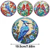 4Pcs Diamond Painting Coasters Bird In The Tree DIY Diamond Art Crafts Projects