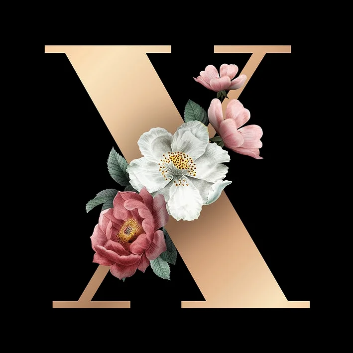 Diamond Painting - Full Round Drill - Flower Alphabet(30*30cm)