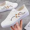 Gioiacombo&trade; Scarpe casual da donna con fiori ricamati in pelle di nuova moda
