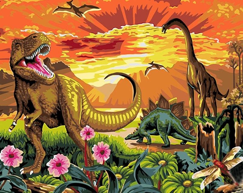 

Dinosaurs – Paint By Numbers - 40*50CM, 501 Original
