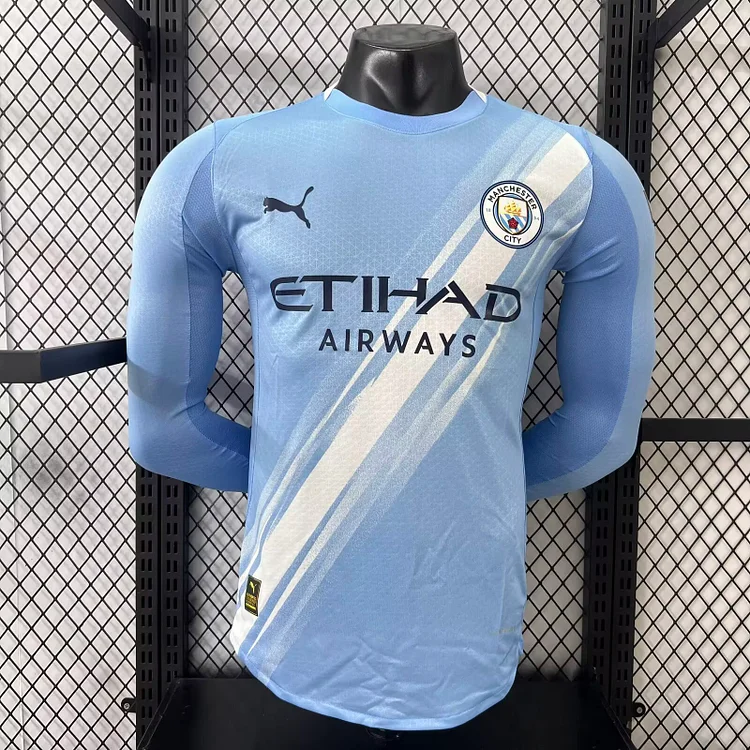 25/26 Manchester City Home Long Sleeve Player Edition