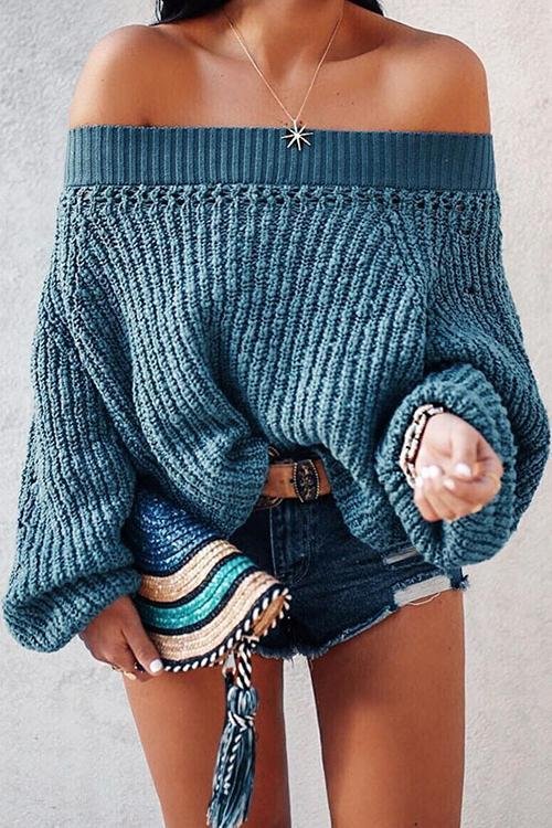 Lantern Long Sleeve Bottoming Sweater - Shop Trendy Women's Clothing | LoverChic