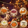 6 pi&egrave;ces : banquet d&rsquo;automne DIY peinture en diamant, d&eacute;corations en acrylique, pendentifs d&eacute;coratifs