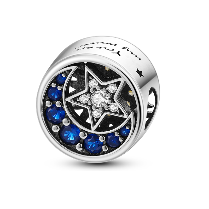 Sterling Silver Diamond inlaid sun Pendant Chain for Women Snake Charms Bracelet DIY Jewelry KTC286