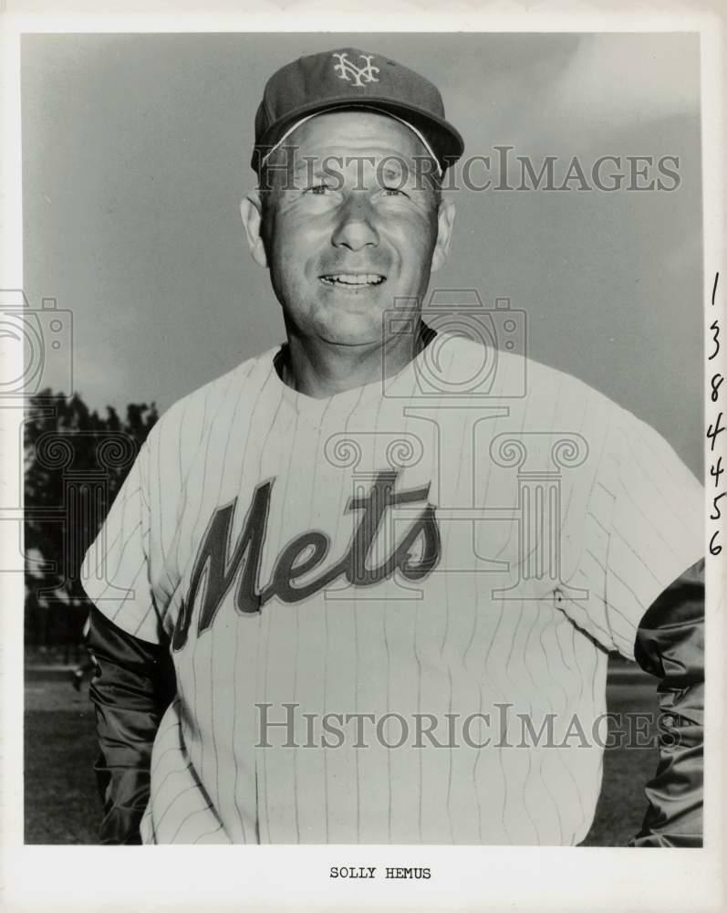 Press Photo Poster painting New York Mets' Solly Hemus - kfx17896