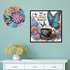 Butterfly Coffee-Crystal Rhinestone Diamond Painting(40x40cm)