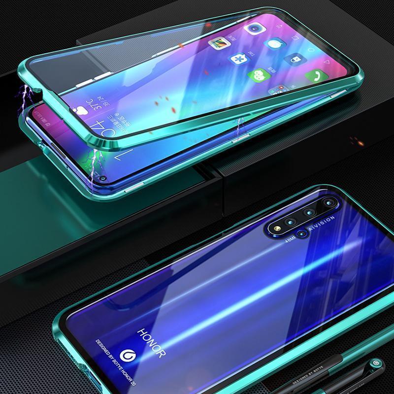 Front & Back Double-sided 9H Tempered Glass Magnetic Phone Case For Honor 20 20Pro 20i 10 8X 9X Y9(2019)