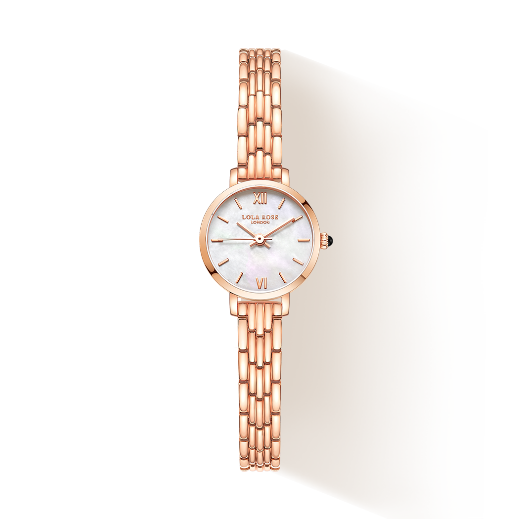 LOLA ROSE Mother of pearl Women Watch With Rose Gold Tone Strap