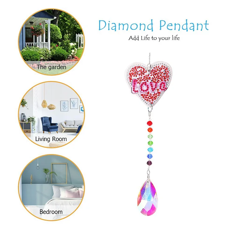 5D Diamond Painting Wind Chime Pendant Window Hanging Butterfly