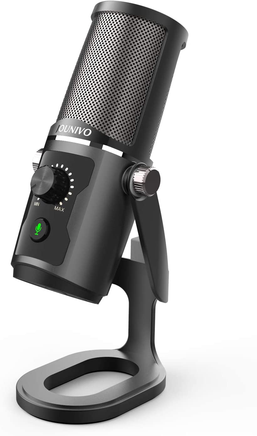 USB Recording Microphone Computer Podcast Condenser Cardioid Mic for PC