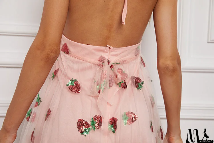 MidiSono - Sling High Waist Sexy V-Neck Backless dress