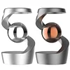 Gravity Defying Kinetic Desk Toy, Desktop Suspended Gyroscope, Executive Kinetic Spinning Desk Toys, Optical Illusion Levitating Desk Toy, Fidget Spinners for Adults, Kinetic Sculpture Decor