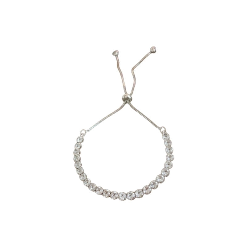 Minimalist Heart Shape Copper Inlay Zircon Bracelets