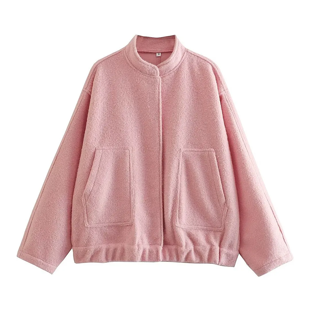Nigikala Nigikala New 15 Color Loose Casual Jacket Street Y2K Collar Dark Buckle Coat Female B88420