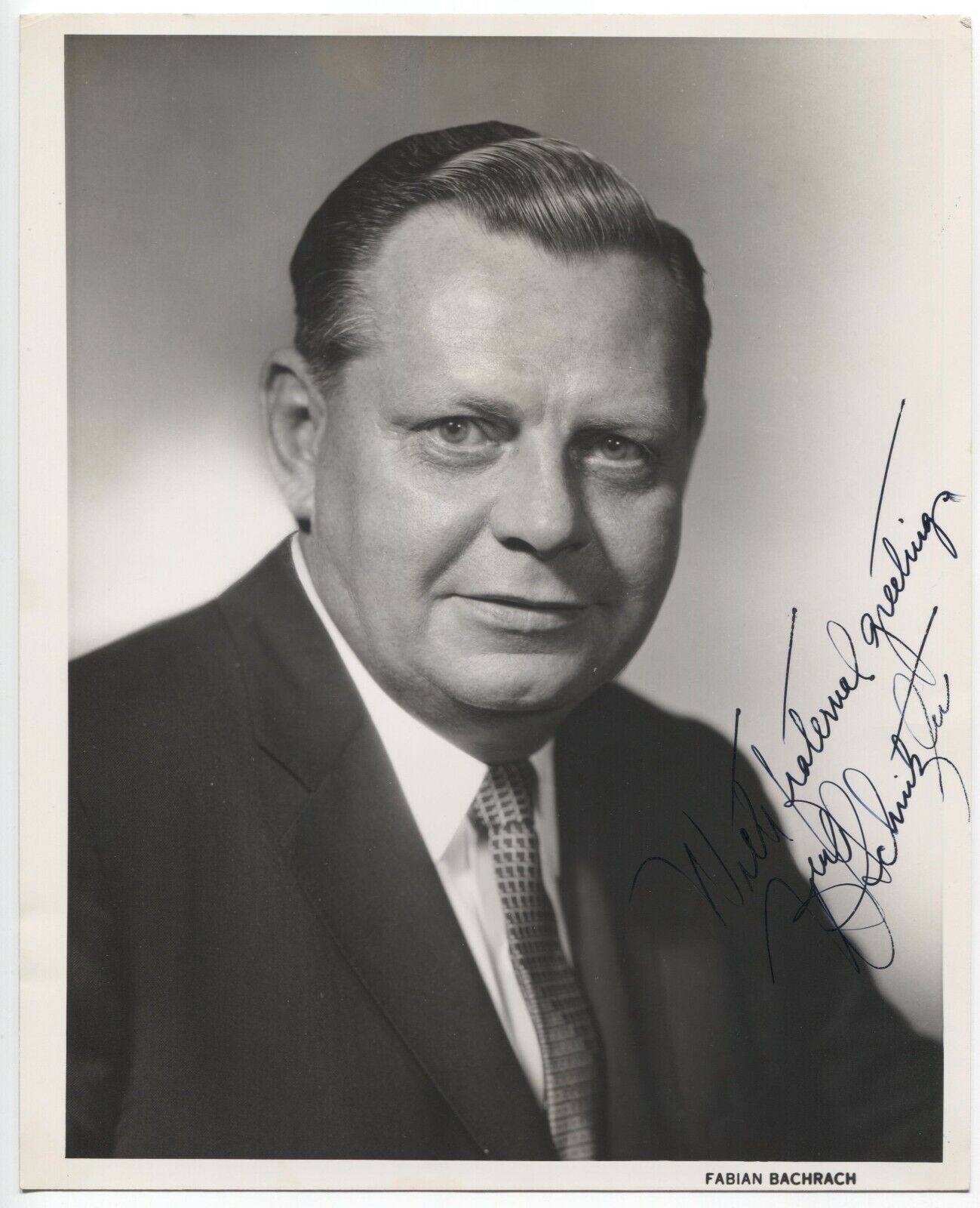 William F. Schnitzler Signed Photo Poster painting Autographed Signature Secretary Treasurer