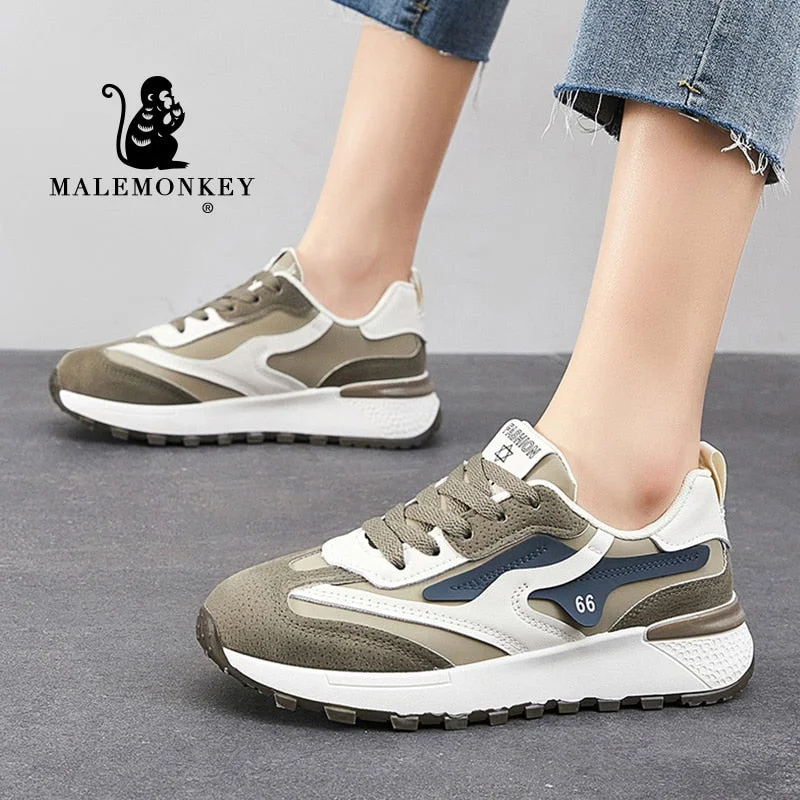 Casual Shoes Women 2022 Platform Spring Fashion Trendy Vulcanized Sneakers Non Slip Sport Shoes Lightweight Female Shoes New