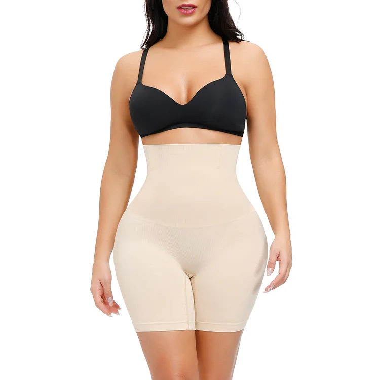 Wholesale Skin Seamless High Waist Mid-Thigh Shaper Shorts Tummy Training