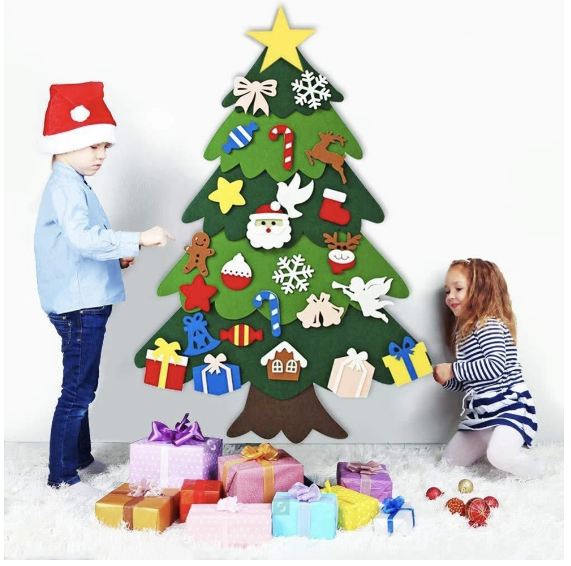 Christmas Bundle - 1 Felt Tree 1 Snowman and FREE Spare ornaments! – Felt  For Kids