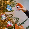 (US Local)12Pcs Xmas Theme  DIY Diamond Christmas Tree Pendant Wall Door Decoration