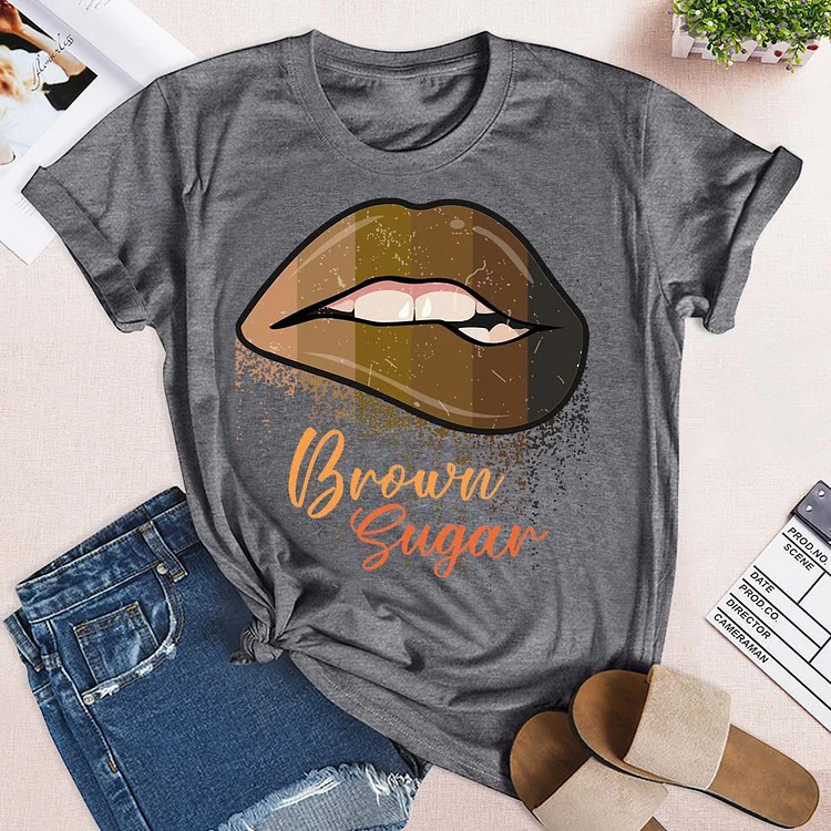 Sexy Lips Brown Sugar T-Shirt-04837