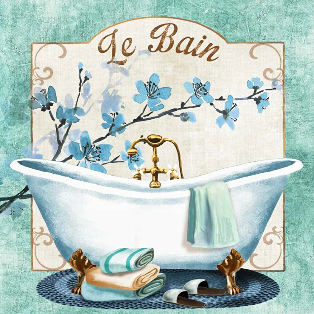 Diamond Painting - Full Round/Square Drill - Bathtub(30*30 - 50*50cm)