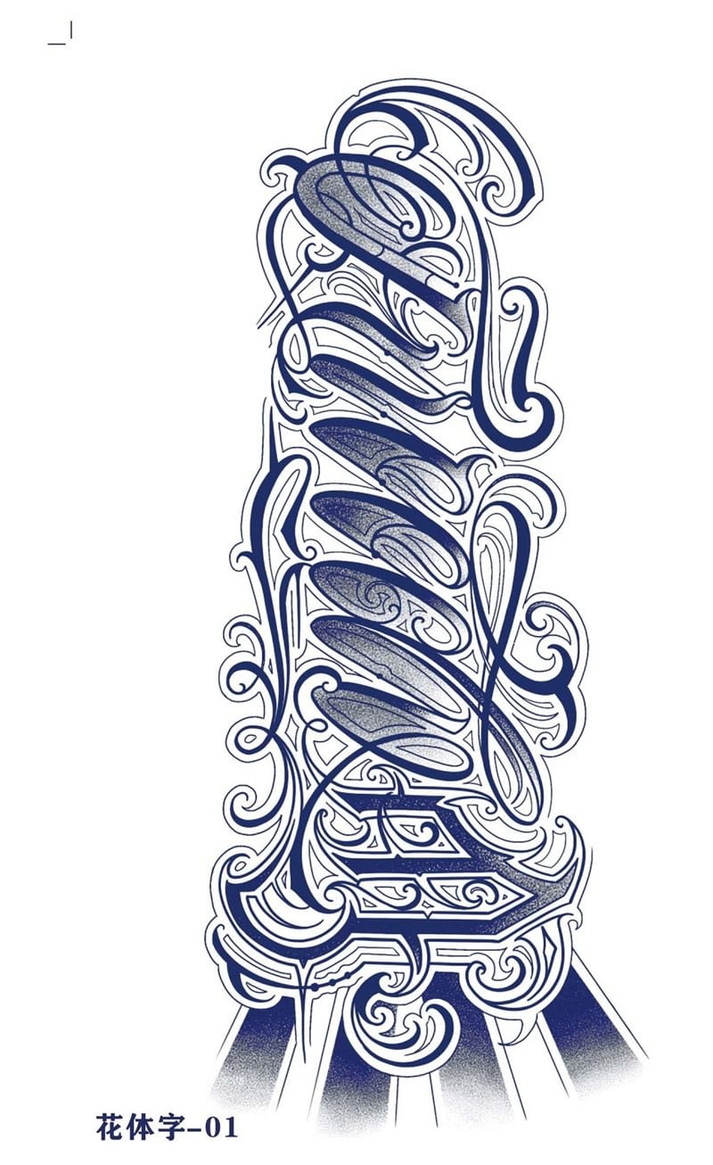 7-15 Day Juice Semi Permanent Tattoo Sticker Men Women English Font Temporary Waterproof Tatouage Tatuagem Falsa Art Fake Tattoo