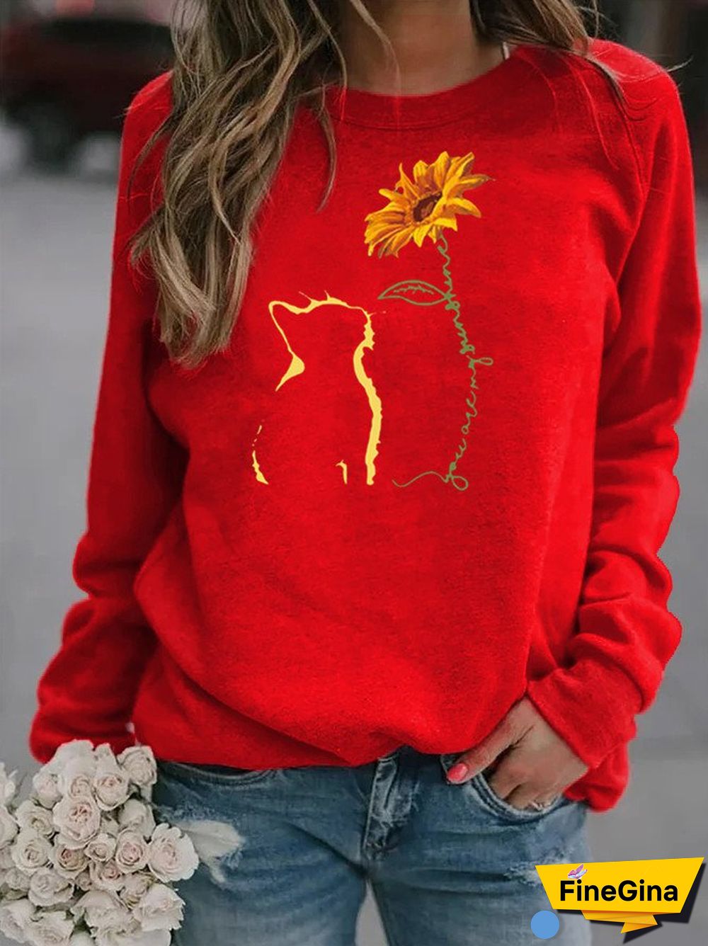 Women Casual Printed Long Sleeve Sweatshirts