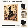 Halloween Bead Art DIY Pearl Painting Kit with Frame 20x20cm(Black cat)