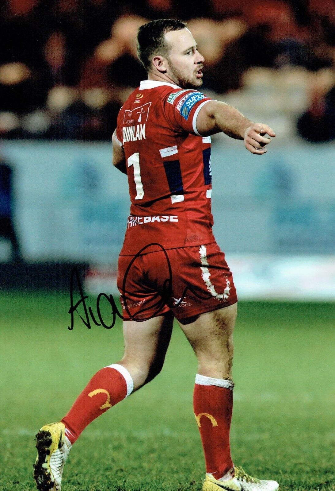 Adam QUINLAN Rugby League Hull KR 2018 Signed Autograph 12x8 Photo Poster painting 2 AFTAL COA