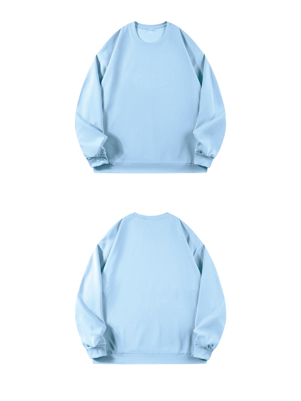 2025 American-style Autumn/Winter Solid Color Casual Everyday Couples Crewneck Pullover Long Sleeve Sweatshirt