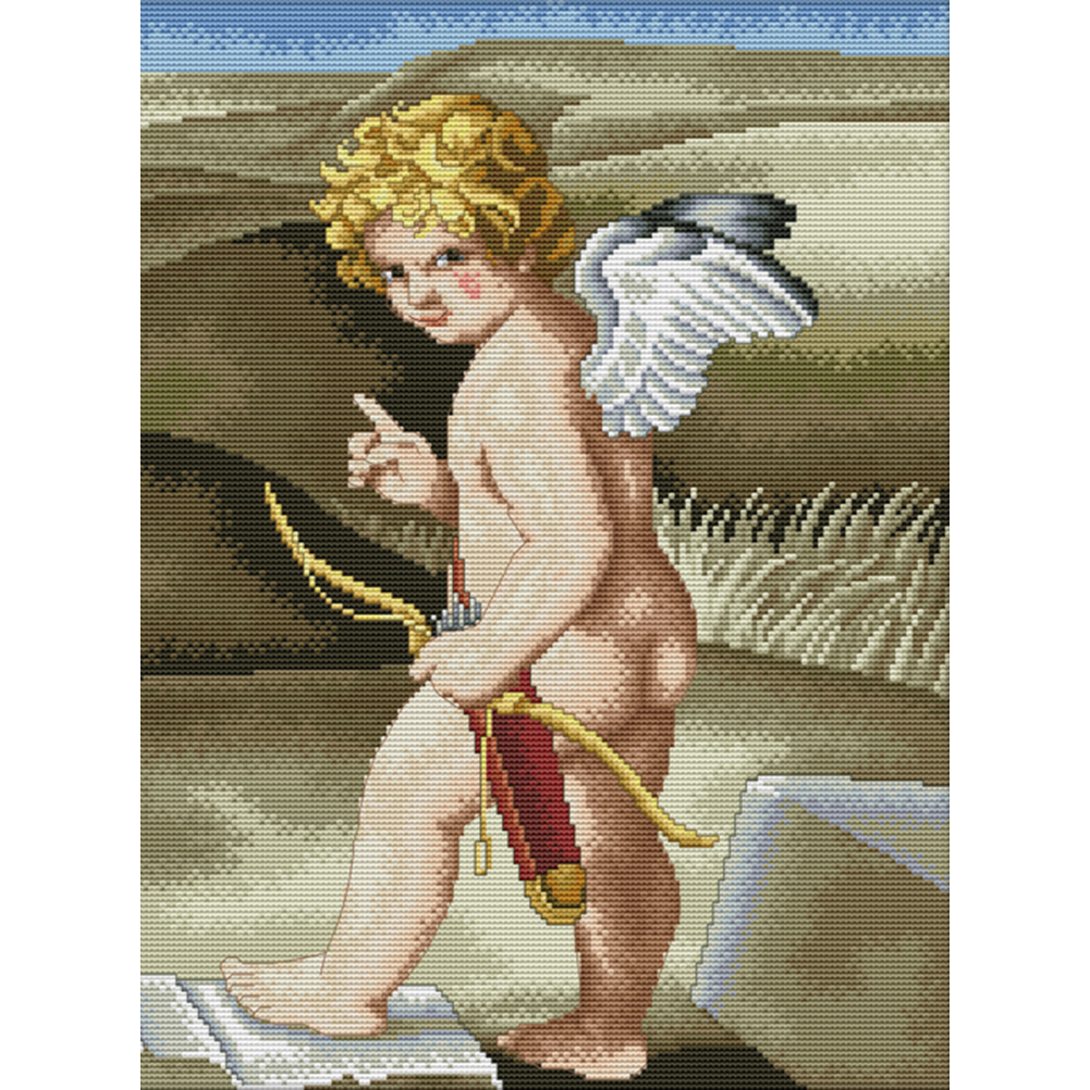 

Angel - 14CT Stamped Cross Stitch - 35*44CM, 501 Original