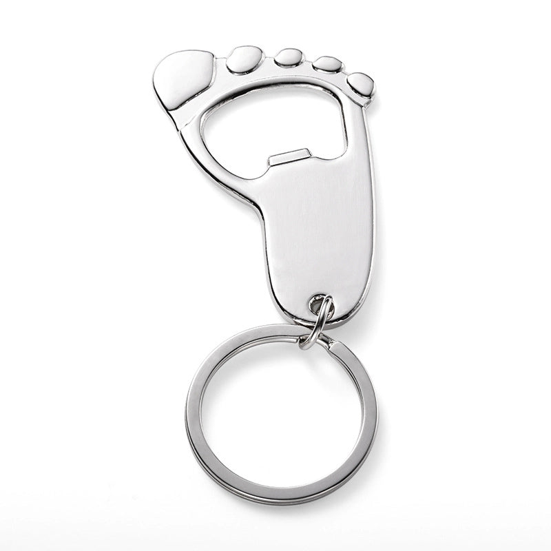 Cute Foot Metal Unisex Keychain
