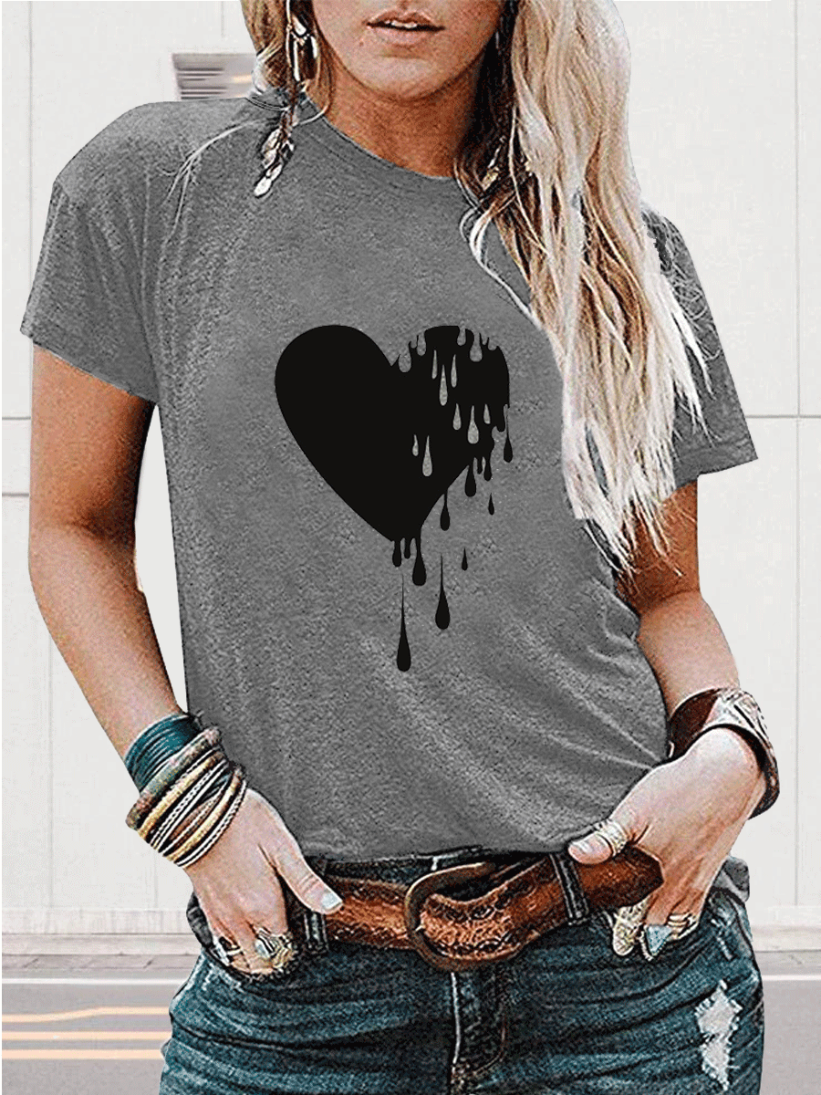 Heart Print T-shirt