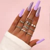 Wearing Long Bling Nails Dual Colors 24pcs 