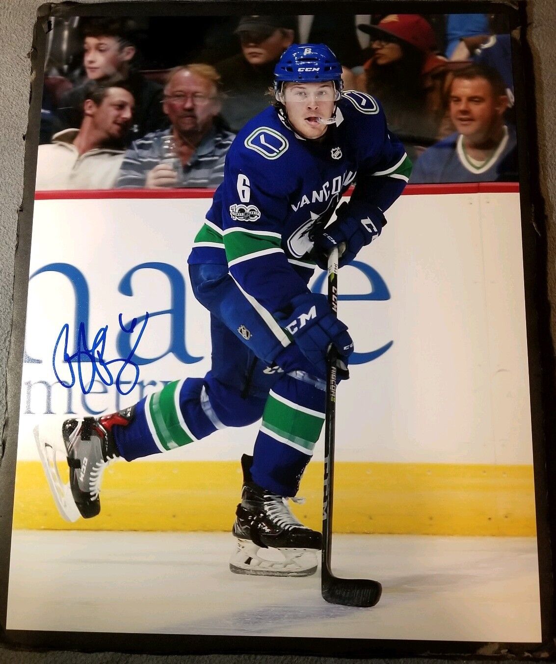 Brock Boeser Signed 11x14 Photo Poster painting Vancouver Canucks Autographed COA