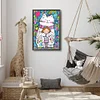 (40*60cm)DIY Full Round Drill Diamond Painting-Cat
