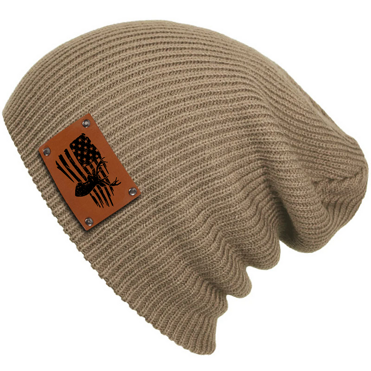 Hunting Deer America Flag Beanie
