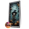 (30*70cm)Halloween Pumpkin Witch - Full Round Drill Diamond Painting