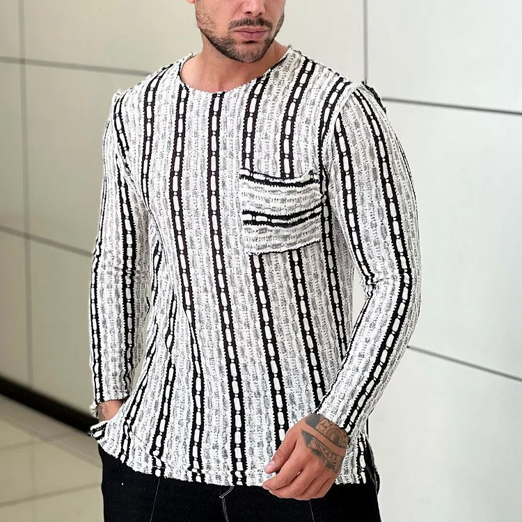 Striped Premium Premium Long Sleeve T-Shirt