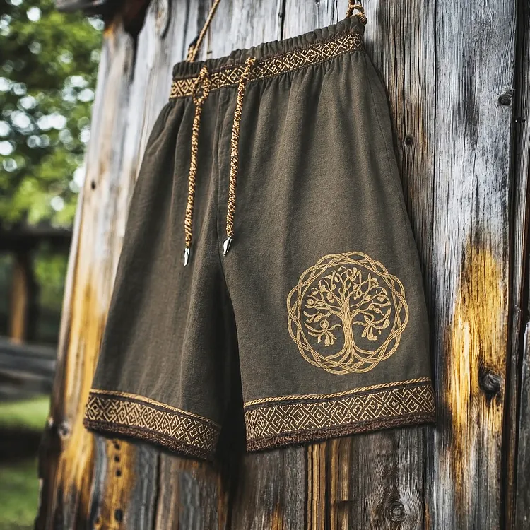 Celtic Knot Tree Of Life Totem Line Shorts