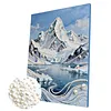 Berge DIY-Perlenmalsets mit Rahmen 30x40 cm Perlengem&auml;lde Bildkunst Basteln f&uuml;r Erwachsene Anf&auml;nger Geschenk Hausdekoration an der Wand