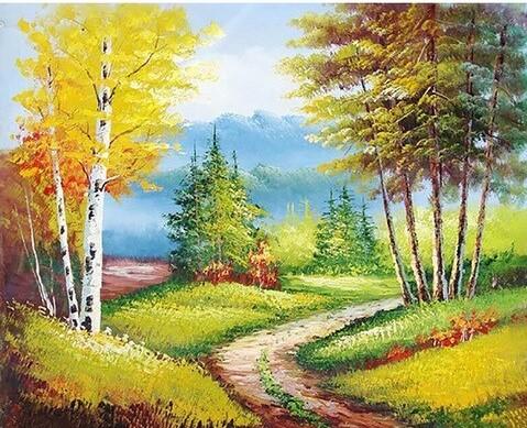 

Green Countryside – Paint By Numbers - 40*50CM, 501 Original
