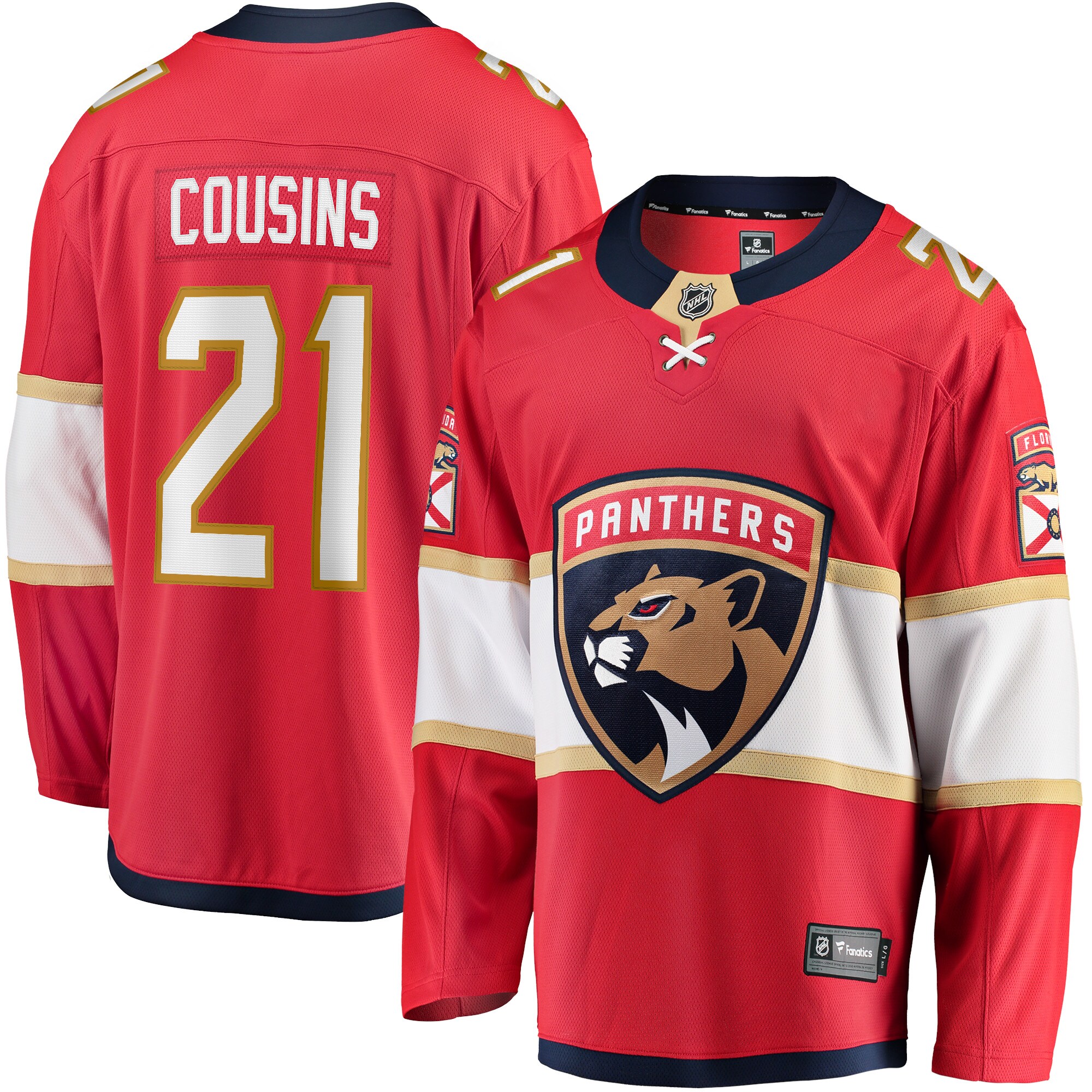 Nick Cousins Florida Panthers Fanatics Home Breakaway   Jersey &ndash; Red mysite