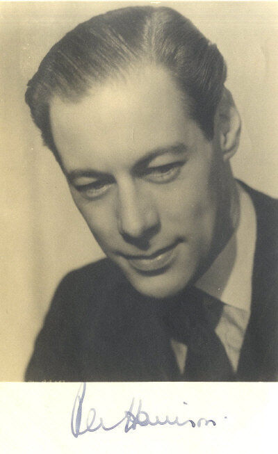 REX HARRISON Signed Photo Poster paintinggraph - Film, TV and Stage Actor - preprint