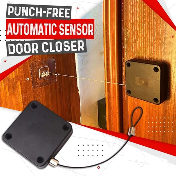 Punch-free Automatic Sensor Door Closer Portable Quality Home Office Doors Off