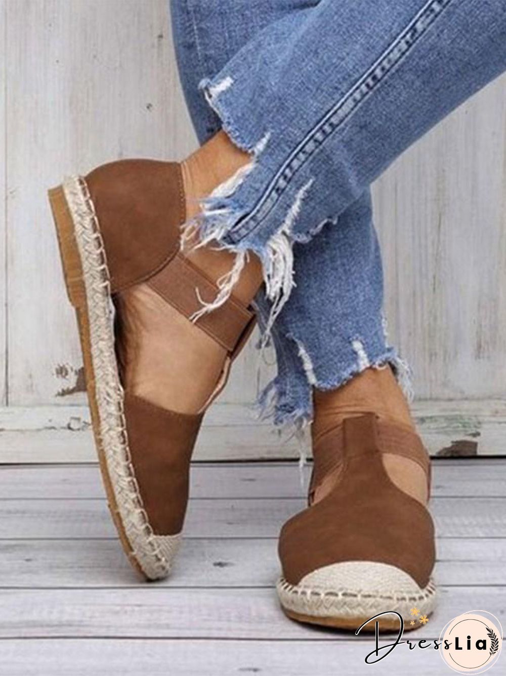 Linen Straw Fisherman's Roman Sandals