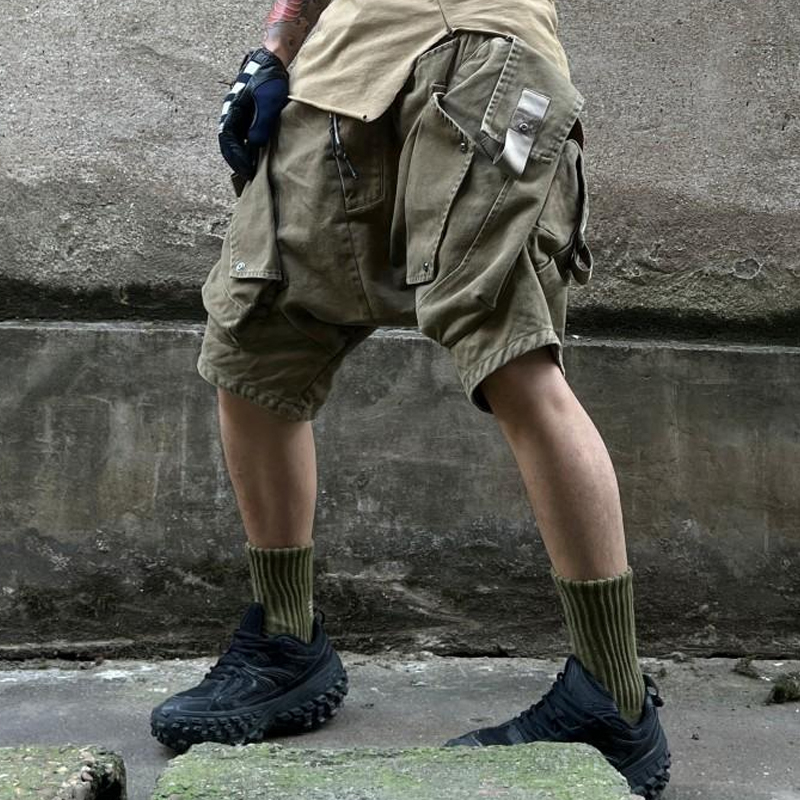 Wasteland Style Functional Three-Dimensional Pocket Cargo Shorts