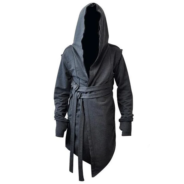 Men's Asymmetric Cut Zipper Sleeve Hooded