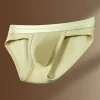 Men's Sexy Waffle Briefs with Scrotum Support Mercerated Waistband Comfortable Underwear for Men
