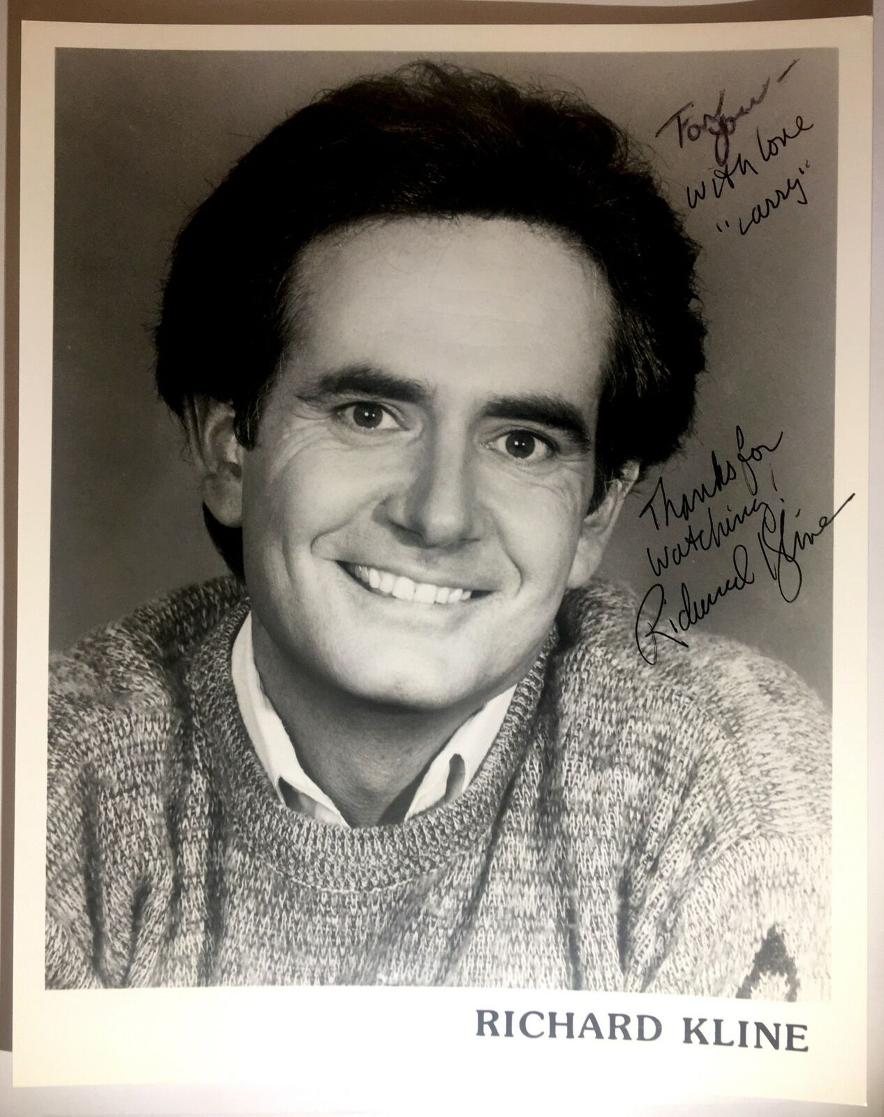 Richard Kline Signed 8x10 Photo Poster painting Larry Dallas Three's Company Actor Autograph